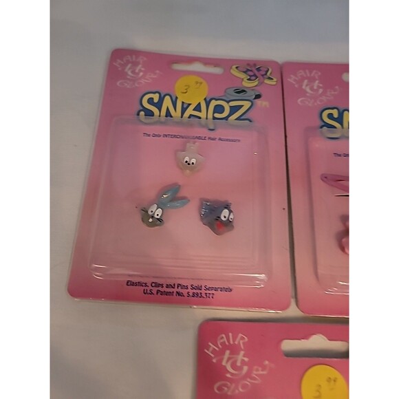 Lot Of 5 New SNAPZ  Vintage Swappable Snap in Hair Accessories Vintage Tom Jerry - Picture 2 of 6